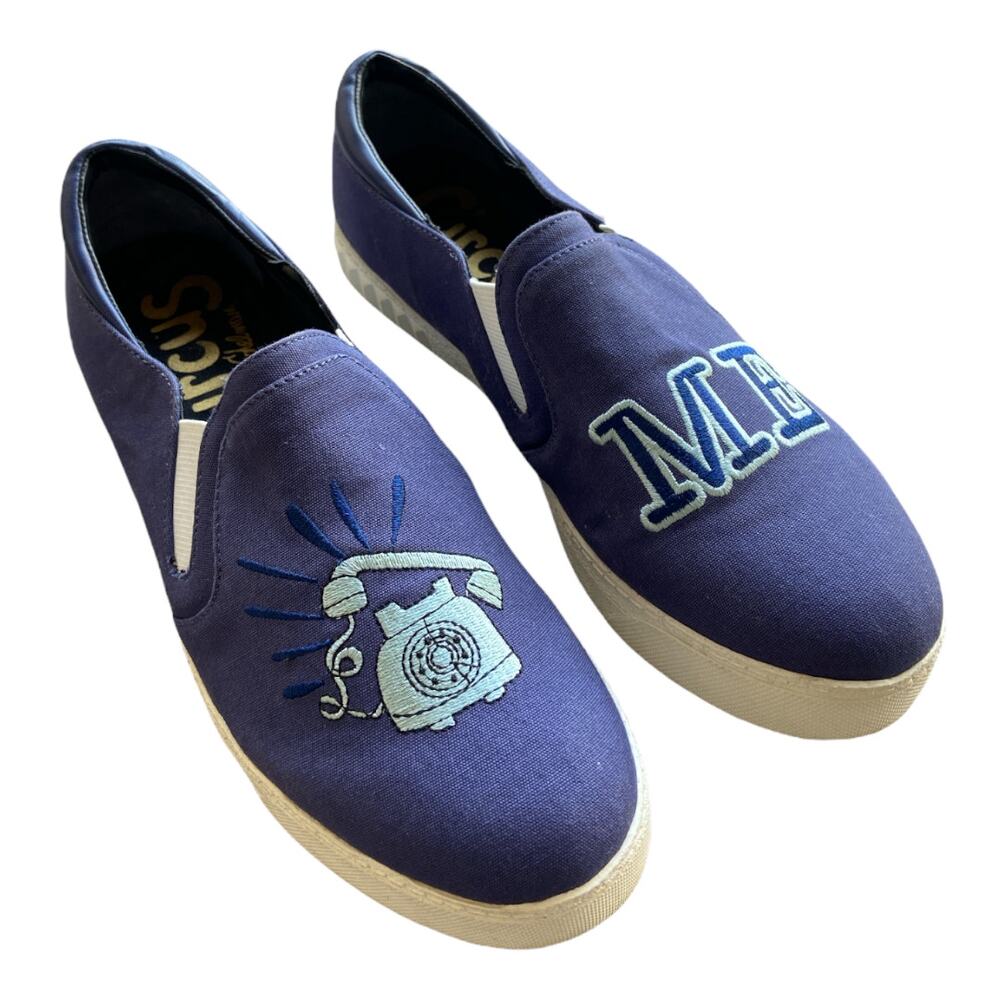 Circus by Sam‎ Edelman Womens Sneakers 7 7.5 Blue Slip On CALL ME Fashion Shoes